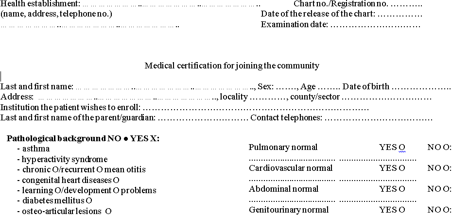 medical form